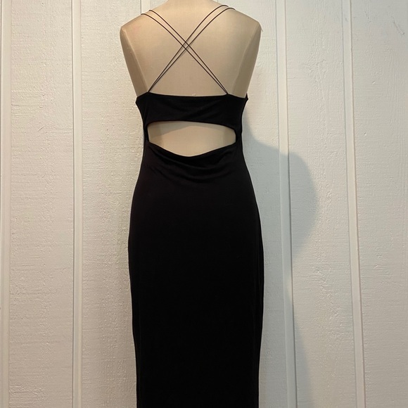 T by Alexander Wang Black Cotton Maxi Dress - Picture 3 of 4